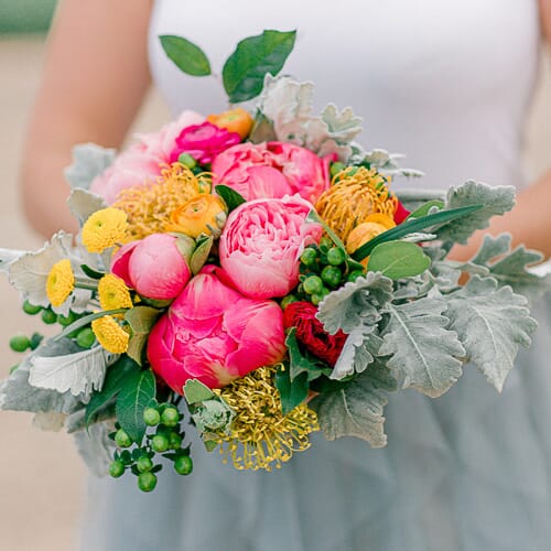 Fun Florals Wedding Bride Bouquet
